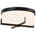 Flush Mount Nuvo 60-8054 Roselle - 15 Inch Flush Mount - Matte Black with White Glass Nuvo