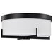 Flush Mount Nuvo 60-8054 Roselle - 15 Inch Flush Mount - Matte Black with White Glass Nuvo