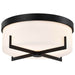 Flush Mount Nuvo 60-8054 Roselle - 15 Inch Flush Mount - Matte Black with White Glass Nuvo