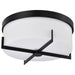 Flush Mount Nuvo 60-8054 Roselle - 15 Inch Flush Mount - Matte Black with White Glass Nuvo