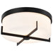 Flush Mount Nuvo 60-8054 Roselle - 15 Inch Flush Mount - Matte Black with White Glass Nuvo