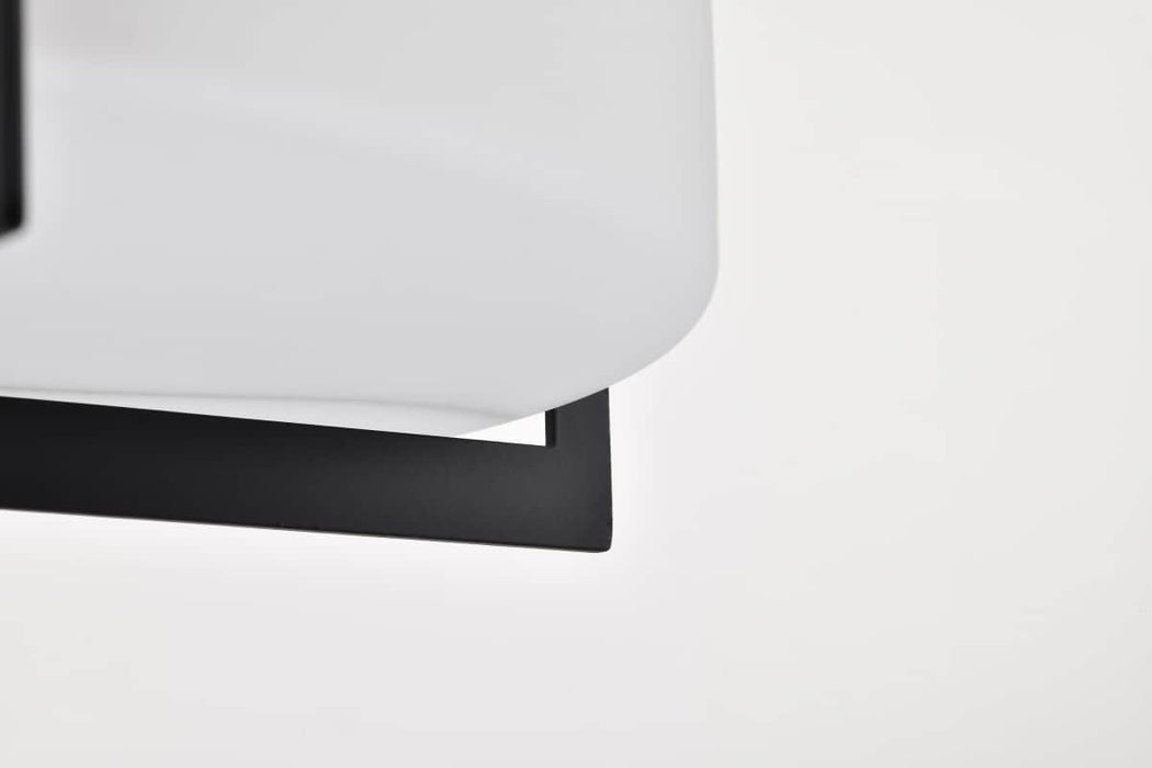 Flush Mount Nuvo 60-8054 Roselle - 15 Inch Flush Mount - Matte Black with White Glass Nuvo