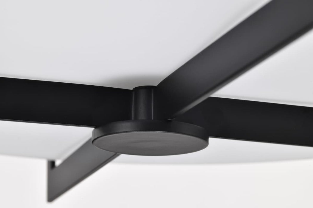 Flush Mount Nuvo 60-8054 Roselle - 15 Inch Flush Mount - Matte Black with White Glass Nuvo