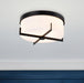 Flush Mount Nuvo 60-8054 Roselle - 15 Inch Flush Mount - Matte Black with White Glass Nuvo