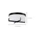 Flush Mount Nuvo 60-8054 Roselle - 15 Inch Flush Mount - Matte Black with White Glass Nuvo