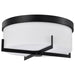 Flush Mount Nuvo 60-8054 Roselle - 15 Inch Flush Mount - Matte Black with White Glass Nuvo