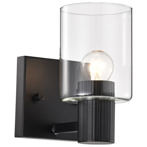 Vanity Nuvo 60-8061 Clarksville - 1 Light Vanity - Matte Black with Clear Glass Nuvo