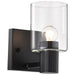 Vanity Nuvo 60-8061 Clarksville - 1 Light Vanity - Matte Black with Clear Glass Nuvo
