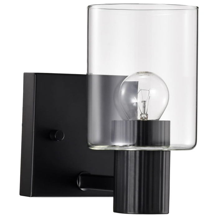 Vanity Nuvo 60-8061 Clarksville - 1 Light Vanity - Matte Black with Clear Glass Nuvo