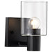 Vanity Nuvo 60-8061 Clarksville - 1 Light Vanity - Matte Black with Clear Glass Nuvo