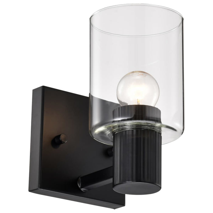 Vanity Nuvo 60-8061 Clarksville - 1 Light Vanity - Matte Black with Clear Glass Nuvo