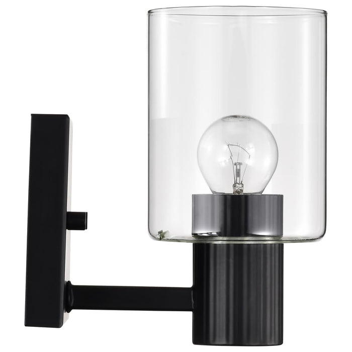 Vanity Nuvo 60-8061 Clarksville - 1 Light Vanity - Matte Black with Clear Glass Nuvo