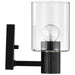 Vanity Nuvo 60-8061 Clarksville - 1 Light Vanity - Matte Black with Clear Glass Nuvo