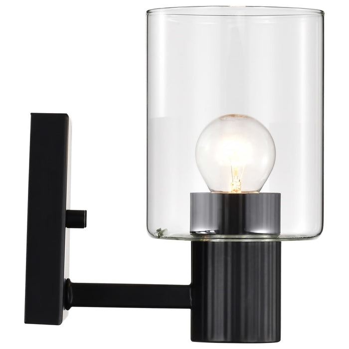 Vanity Nuvo 60-8061 Clarksville - 1 Light Vanity - Matte Black with Clear Glass Nuvo