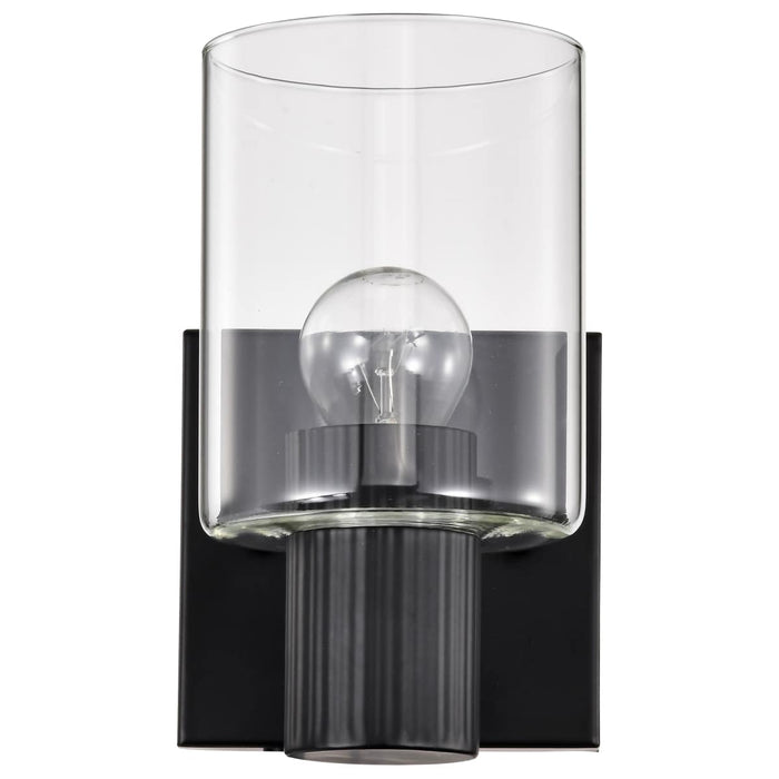 Vanity Nuvo 60-8061 Clarksville - 1 Light Vanity - Matte Black with Clear Glass Nuvo