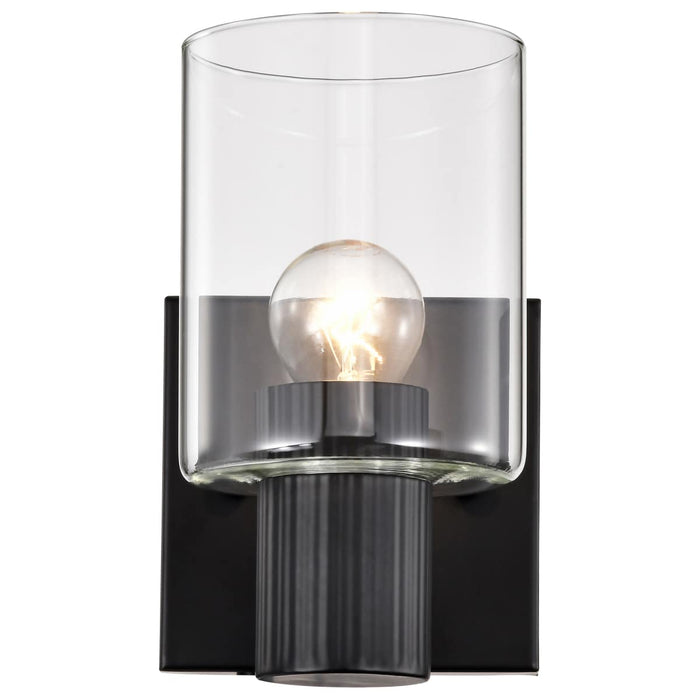 Vanity Nuvo 60-8061 Clarksville - 1 Light Vanity - Matte Black with Clear Glass Nuvo