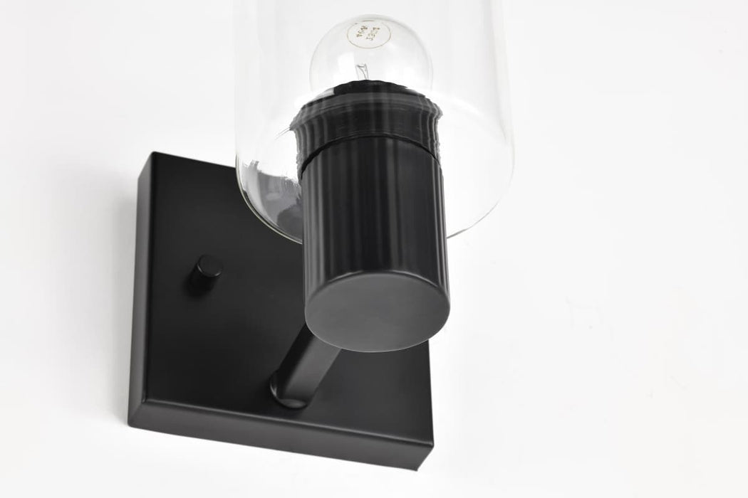 Vanity Nuvo 60-8061 Clarksville - 1 Light Vanity - Matte Black with Clear Glass Nuvo