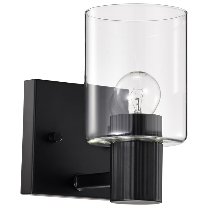 Vanity Nuvo 60-8061 Clarksville - 1 Light Vanity - Matte Black with Clear Glass Nuvo