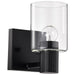 Vanity Nuvo 60-8061 Clarksville - 1 Light Vanity - Matte Black with Clear Glass Nuvo