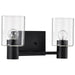 Vanity Nuvo 60-8062 Clarksville - 2 Light Vanity - Matte Black with Clear Glass Nuvo