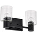 Vanity Nuvo 60-8062 Clarksville - 2 Light Vanity - Matte Black with Clear Glass Nuvo