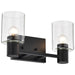 Vanity Nuvo 60-8062 Clarksville - 2 Light Vanity - Matte Black with Clear Glass Nuvo