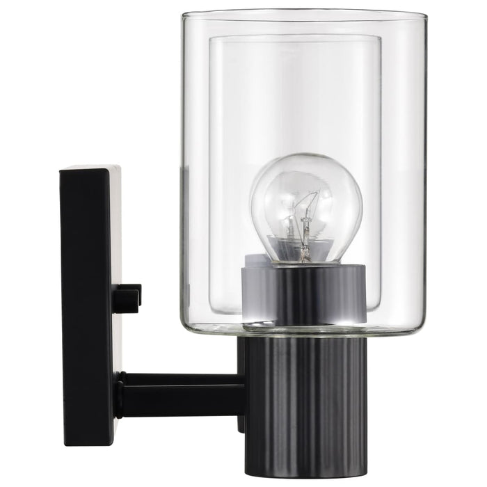 Vanity Nuvo 60-8062 Clarksville - 2 Light Vanity - Matte Black with Clear Glass Nuvo