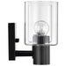 Vanity Nuvo 60-8062 Clarksville - 2 Light Vanity - Matte Black with Clear Glass Nuvo