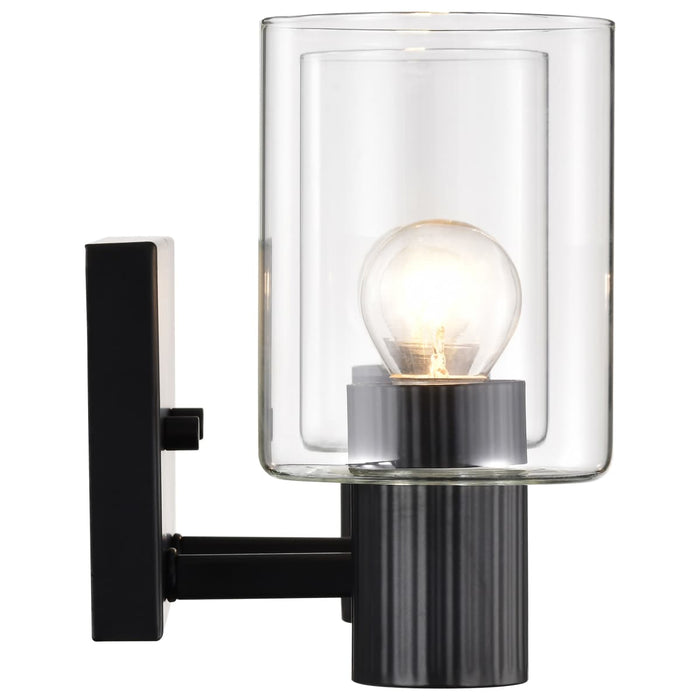 Vanity Nuvo 60-8062 Clarksville - 2 Light Vanity - Matte Black with Clear Glass Nuvo