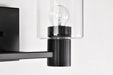 Vanity Nuvo 60-8062 Clarksville - 2 Light Vanity - Matte Black with Clear Glass Nuvo