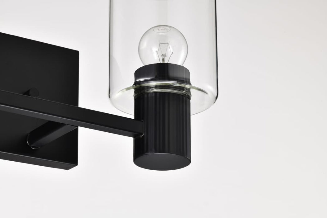 Vanity Nuvo 60-8062 Clarksville - 2 Light Vanity - Matte Black with Clear Glass Nuvo