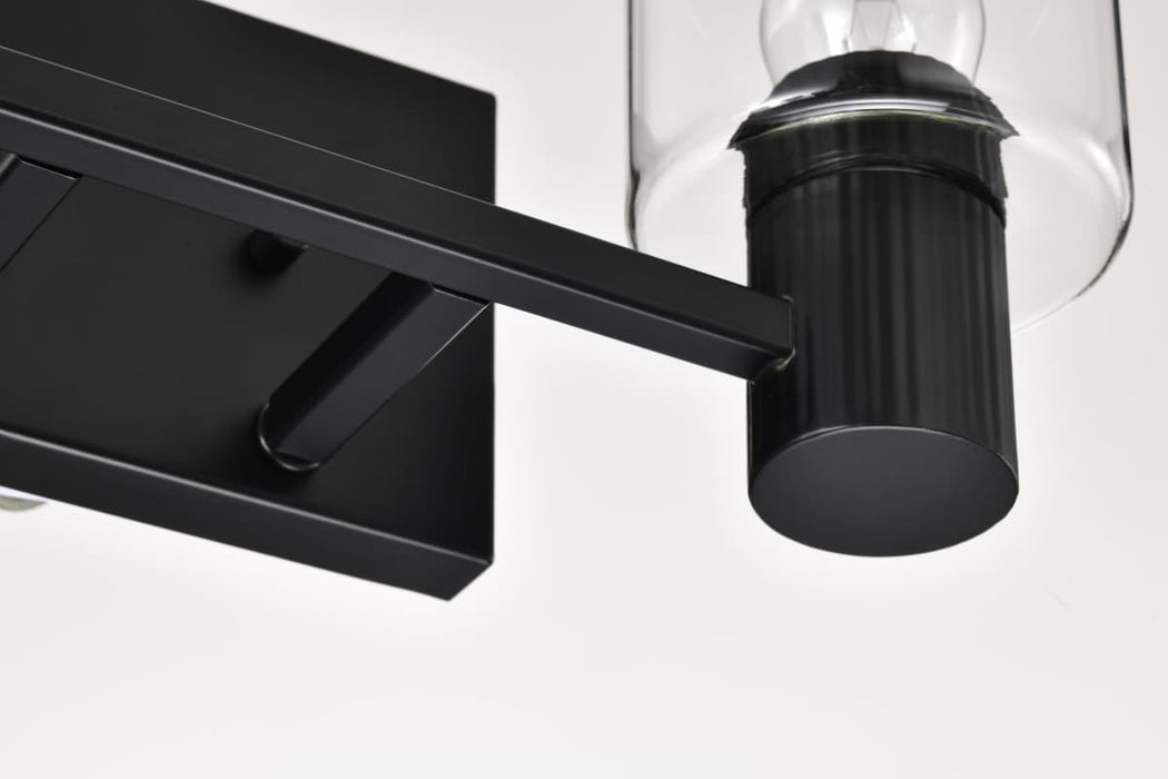 Vanity Nuvo 60-8062 Clarksville - 2 Light Vanity - Matte Black with Clear Glass Nuvo