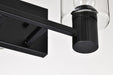 Vanity Nuvo 60-8062 Clarksville - 2 Light Vanity - Matte Black with Clear Glass Nuvo