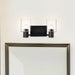 Vanity Nuvo 60-8062 Clarksville - 2 Light Vanity - Matte Black with Clear Glass Nuvo
