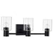 Vanity Nuvo 60-8063 Clarksville - 3 Light Vanity - Matte Black with Clear Glass Nuvo
