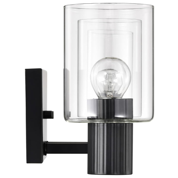 Vanity Nuvo 60-8063 Clarksville - 3 Light Vanity - Matte Black with Clear Glass Nuvo