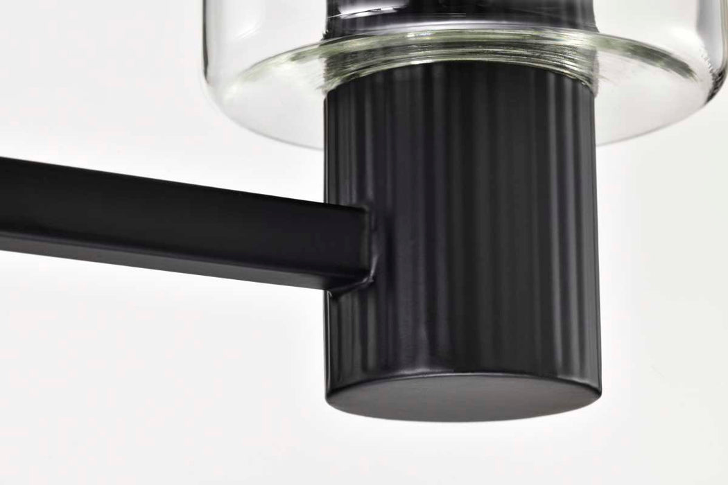 Vanity Nuvo 60-8063 Clarksville - 3 Light Vanity - Matte Black with Clear Glass Nuvo