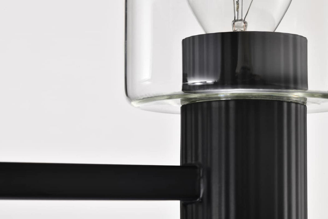 Vanity Nuvo 60-8063 Clarksville - 3 Light Vanity - Matte Black with Clear Glass Nuvo