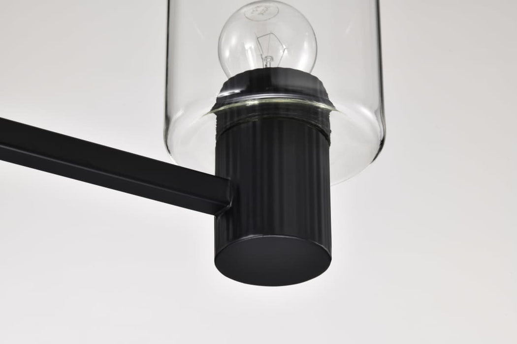 Vanity Nuvo 60-8063 Clarksville - 3 Light Vanity - Matte Black with Clear Glass Nuvo