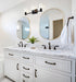 Vanity Nuvo 60-8063 Clarksville - 3 Light Vanity - Matte Black with Clear Glass Nuvo