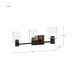 Vanity Nuvo 60-8063 Clarksville - 3 Light Vanity - Matte Black with Clear Glass Nuvo