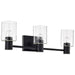 Vanity Nuvo 60-8063 Clarksville - 3 Light Vanity - Matte Black with Clear Glass Nuvo
