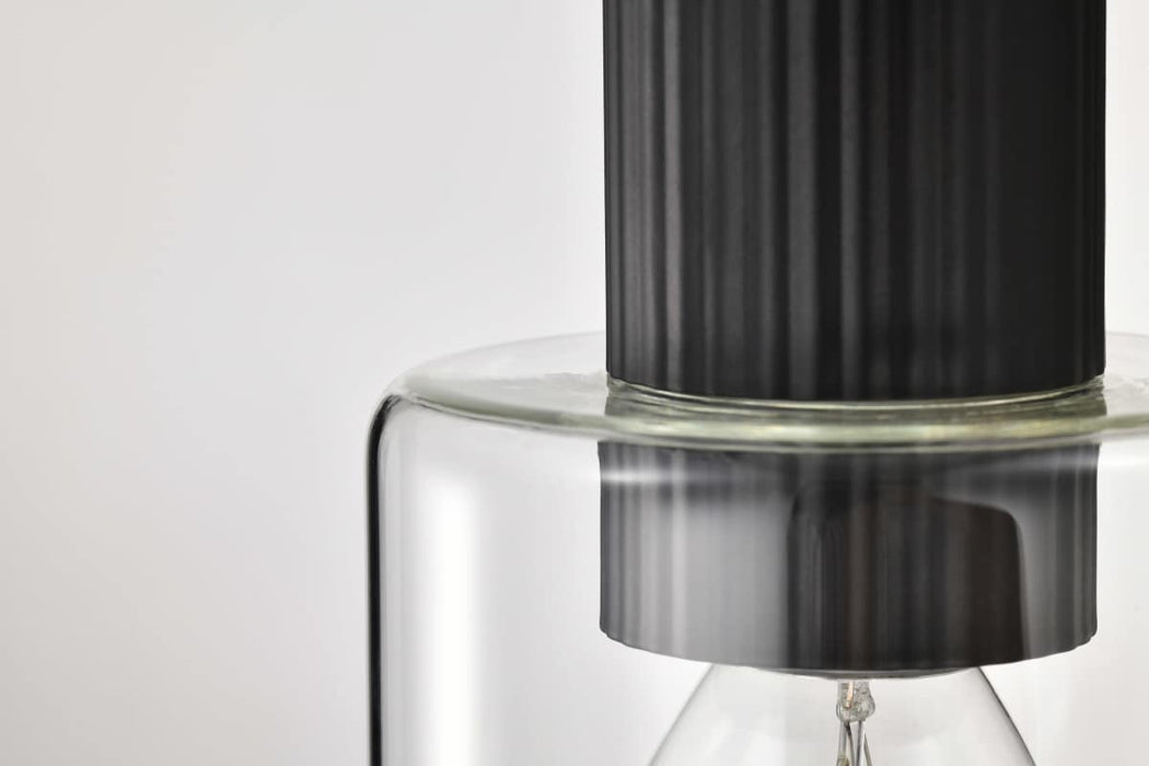 Mini Pendant Nuvo 60-8064 Clarksville - 5 Inch Mini Pendant - Matte Black with Clear Glass Nuvo
