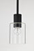 Mini Pendant Nuvo 60-8064 Clarksville - 5 Inch Mini Pendant - Matte Black with Clear Glass Nuvo