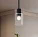 Mini Pendant Nuvo 60-8064 Clarksville - 5 Inch Mini Pendant - Matte Black with Clear Glass Nuvo