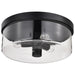 Flush Mount Nuvo 60-8065 Clarksville - 15 Inch Flush Mount - Matte Black with Clear Glass Nuvo