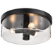 Flush Mount Nuvo 60-8065 Clarksville - 15 Inch Flush Mount - Matte Black with Clear Glass Nuvo