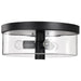 Flush Mount Nuvo 60-8065 Clarksville - 15 Inch Flush Mount - Matte Black with Clear Glass Nuvo