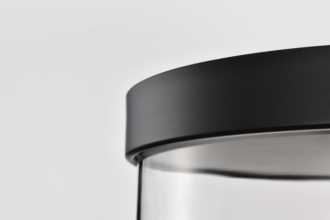 Flush Mount Nuvo 60-8065 Clarksville - 15 Inch Flush Mount - Matte Black with Clear Glass Nuvo