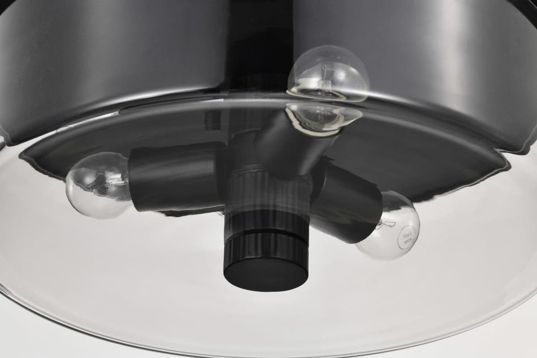 Flush Mount Nuvo 60-8065 Clarksville - 15 Inch Flush Mount - Matte Black with Clear Glass Nuvo